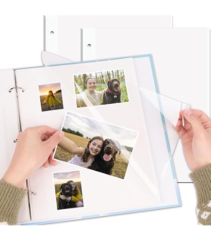 Amazon.co.jp: 11 x 9インチのフォトアルバムリフィルページ、3リング